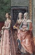 GHIRLANDAIO, Domenico Birth of St John the Baptist oil on canvas